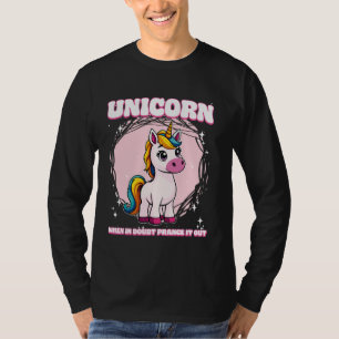 Camiseta Unicórnio Quando em Dúvida Faça um Desfile Unicórn