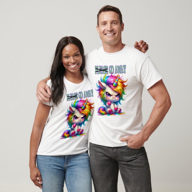 Camiseta unicórnio rabugento (Unissex)