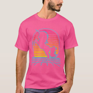 Camiseta Unicórnio Retro Vintage Estilo 70S 80S Engraçado M