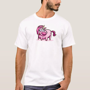 Camiseta Unicórnio Rosa Artístico