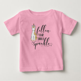 Camiseta Unicórnio Siga Seu Favor Do Partido Inner Sparkle