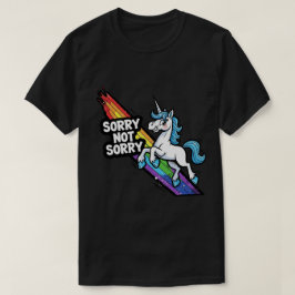 Camiseta Unicórnio Sorry not Sorry Escura