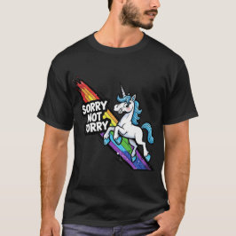 Camiseta Unicórnio Sorry not Sorry Escura