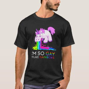 Camiseta Unicórnio Sou Tão Gay, Eu Coloquei Rainbows