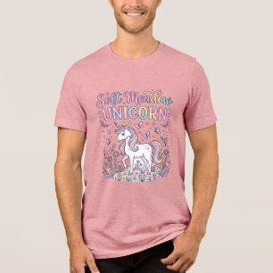Camiseta Unicórnio Suave Prado Unicórnio Adorável Desenho V