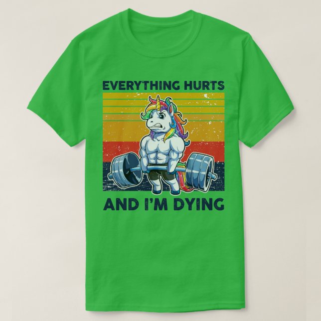 Camiseta Unicórnio Tudo Magoa Eu Mato Pesar (Frente do Design)