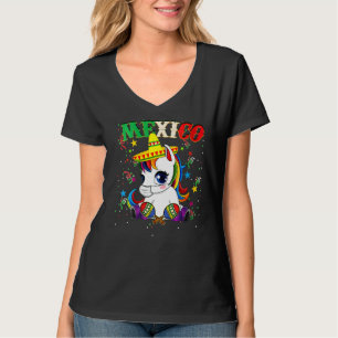 Camiseta Unicórnio Vestindo Máscara Cinco De Mayo Festiv Me
