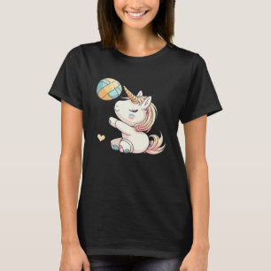 Camiseta Unicórnio Voleibol Gira Mate Feita em Magia