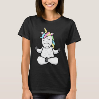 Camiseta Unicórnio Yoga Unicórnios Mágicos Fantasia Meditaç