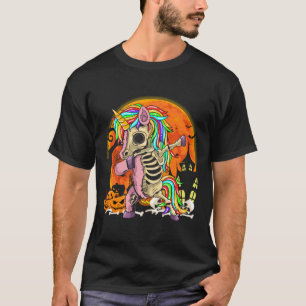Camiseta Unicórnio Zumbi Espeluznante Halloween Menino Meni