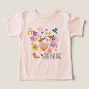 Camiseta Unicórnios Fofos e Borboletas Floral Colorido Infa