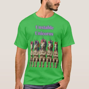 Camiseta Unicórnios Instáveis Unicórnios Divertidos e Capri