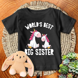 Camiseta Unicórnios 🦄 Melhor Irmã Mais Velha do Mundo WH