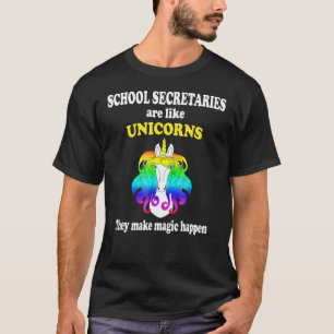 Camiseta Unicórnios Para Secretários De Escola Mágica