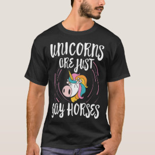 Camiseta Unicórnios são apenas animais Gay Gay de lésbic