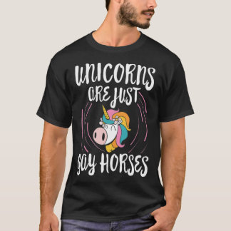 Camiseta Unicórnios são apenas animais Gay Gay de lésbicas 