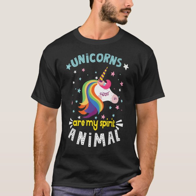 Camiseta Unicórnios São O Meu Espírito Animal, Mulheres De  (Frente)