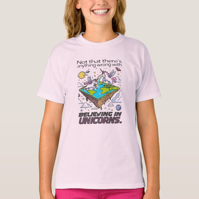 Camiseta Unicórnios são reais (mas vamos manter nosso segre (Frente)