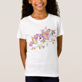 Camiseta Unicórnios voadores fofos 