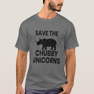 Camiseta UNICORNS CHUBBY Para Homens Mulheres E Crianças