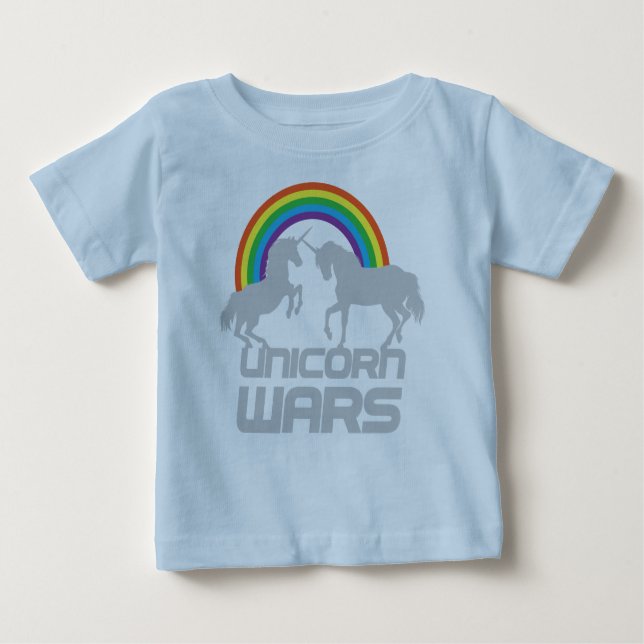 Camiseta Unicorns Guerras com Arco-Íris (Frente)