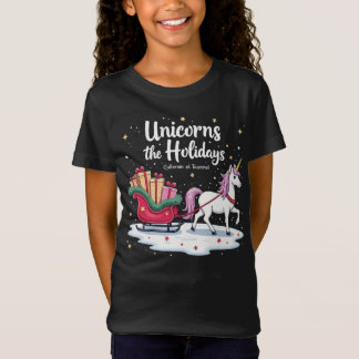 Camiseta Unicorns Sleigh the Holidays Shirt
