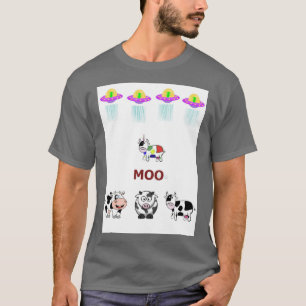 Camiseta Unicow/vacas, espaçonave, OVNI, fofo