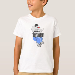 Camiseta Unicycle do elefante