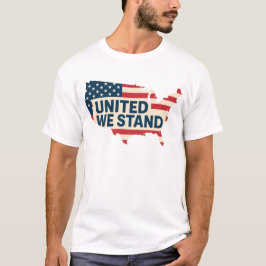 Camiseta Unida limpa nós somos um mapa patriótico