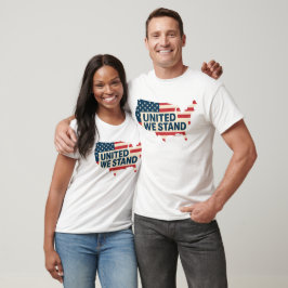 Camiseta Unida limpa nós somos um mapa patriótico