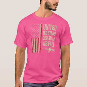 Camiseta Unida Nós Desarmamos Nós Caímos Na Bandeira Do Gun