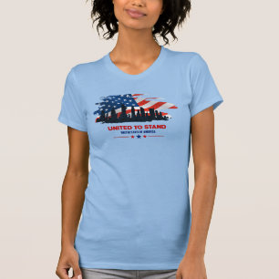 Camiseta Unida para Stand   Ajustado fino feminino