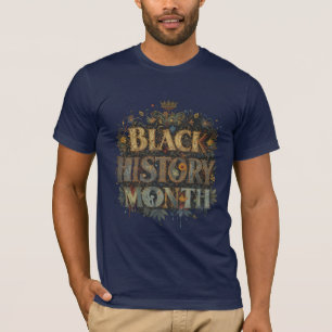 Camiseta Unidade a cores do mês do histórico preto