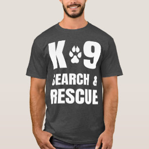 Camiseta Unidade Canina De Cães K-9 De Pesquisa E Salvamen