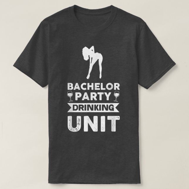 Camiseta Unidade de Bebida para Festa de Solteiro  (Frente do Design)