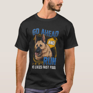 Camiseta Unidade de Cães Policiais Pastor Alemão Cão Afiado