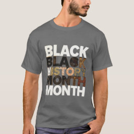Camiseta Unidade de Cor Mês do Histórico Preto