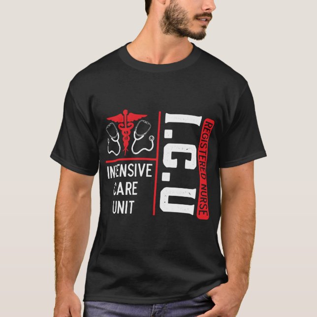 Camiseta Unidade de Cuidados Médicos Intensivos de Enfermei (Frente)