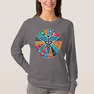 Camiseta Unidade de Longa Folga Básica para Cobrir de Saúde