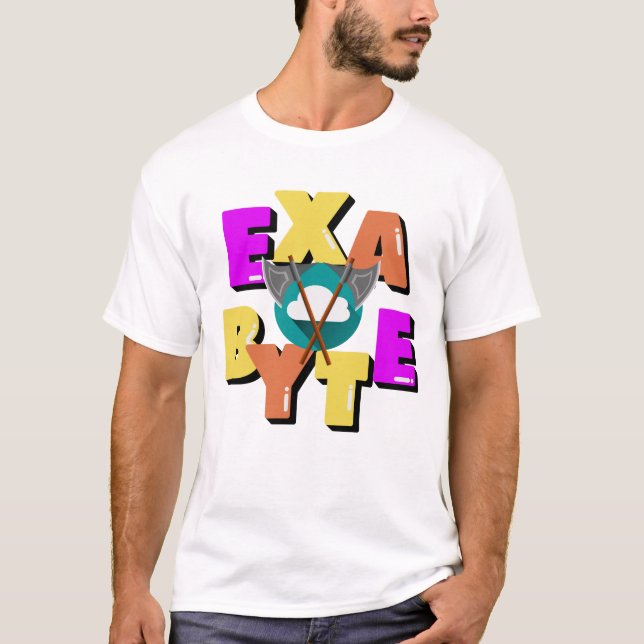 Camiseta Unidade de Medida de Dados Exabyte (Frente)