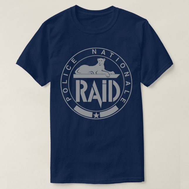 Camiseta Unidade de Polícia Francesa RAID (Frente do Design)