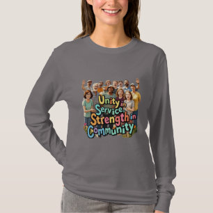 Camiseta Unidade de Serviço, Força na Comunidade - Colorida