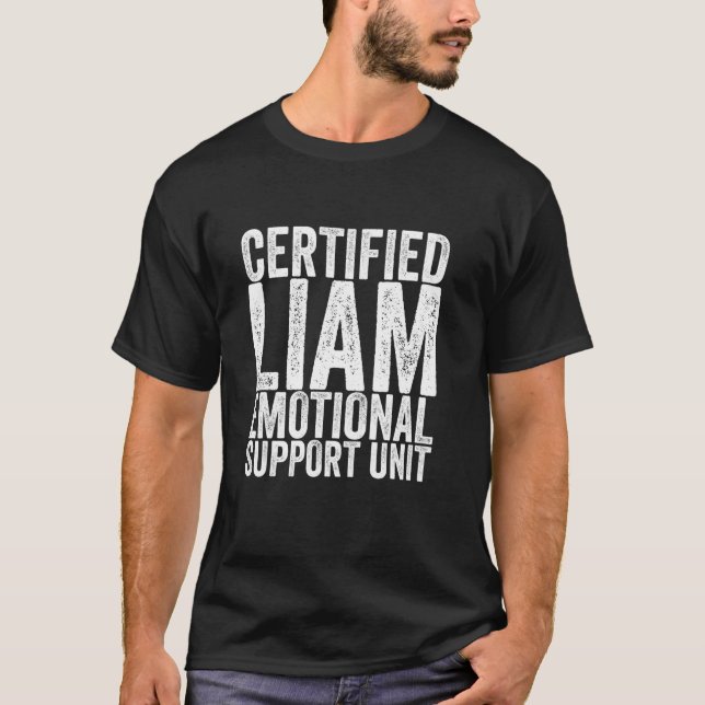 Camiseta Unidade de Suporte Emocional Liam Certificada (Frente)