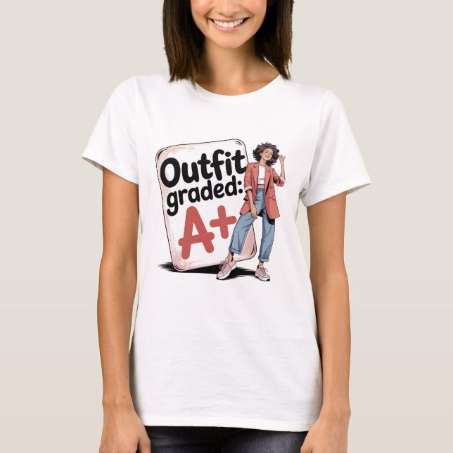 Camiseta Unidade Formando A+ Estudante de Na moda de volta  (Frente)