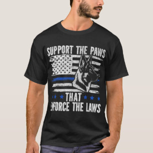 Camiseta Unidade K9 Aplicação da Lei Manipulador de Cão Pol