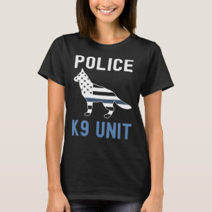 Camiseta Unidade K9 da Polícia de German shepherd K9, Linha
