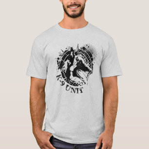 Camiseta Unidade K-9 - Unidade de Cães Policiais - Malinois