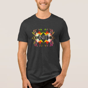 Camiseta "Unidade" Mandala Red Yellow White Design