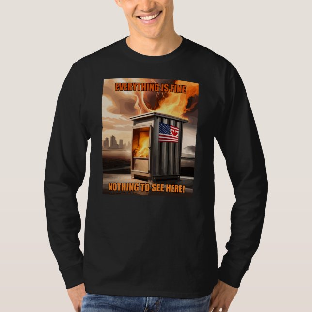 Camiseta Unidade Norte-Americana: Aumentando na fumaça (Frente)