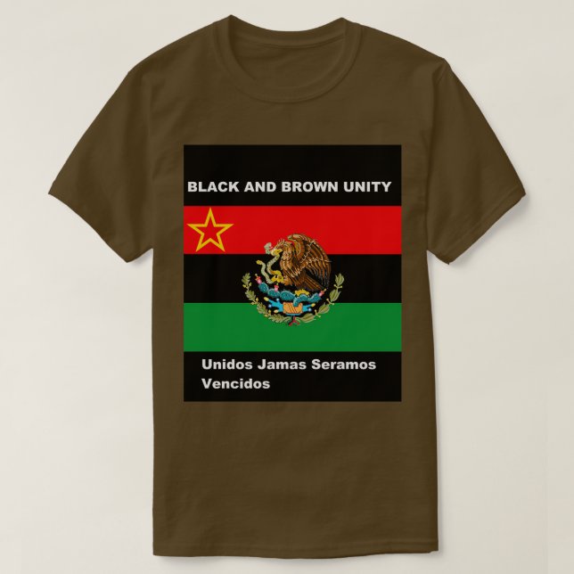 Camiseta Unidade Preta e Marrom (Frente do Design)